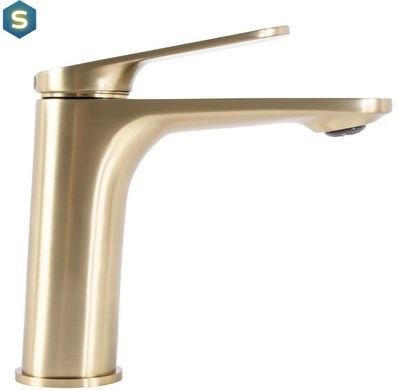 Змішувач для умивальника Rea Marco brushed gold низький REA-B4897, Золотий