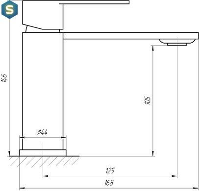 Смеситель для умывальника Globus Lux Ring SR-101, Хром матовый