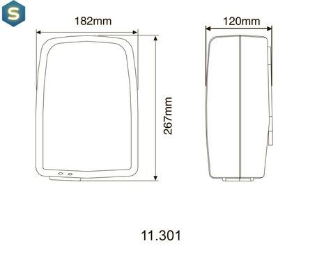 Сушилка для рук Hotec 11.301 ABS White