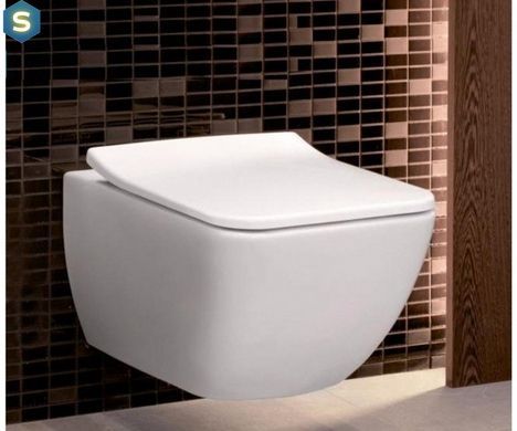Унітаз підвісний Villeroy&Boch Venticello Rimless 4611RS01 з cидінням SoftClosing 9M79S101, Білий