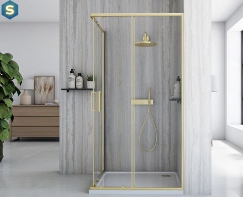 Душова кабіна Rea City 80x100 brushed gold REA-K6445, Золотий, Універсальна, золотий