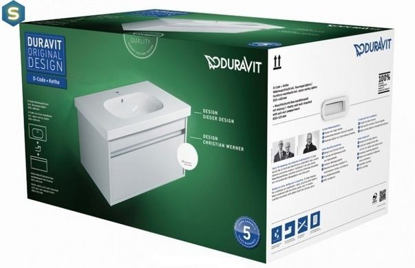 Тумба з умивальником 65 см Duravit Ketho KT006201818, Білий