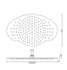 Верхній душ Ponsi Ergo Showerhead BNSOFXSF02, Хром