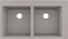 Кухонная мойка Hansgrohe S510-F770 770x510 на две чаши 370/370 Concretegrey 43316380