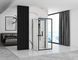 Душевая кабина Rea Rapid Fold 100x90 black пристенная REA-KPL-09917, Черный матовый, Универсальная, прозрачный, черный матовый