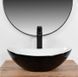 Умивальник Rea Royal mini black white накладний REA-U0538, Черный матовый