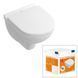 Унітаз підвісний Villeroy&Boch O.Novo 5688HR01 49 см з кришкою Soft Closing, Білий