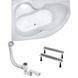 Ванна акриловая Koller Pool Montana 150 L + сифон + ножки MONTANA150X105L+WBW0001+B70CМMA-57, Белый