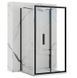 Душевая кабина Rea Rapid Fold 100x90 black пристенная REA-KPL-09917, Черный матовый, Универсальная, прозрачный, черный матовый
