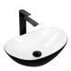 Умивальник Rea Royal mini black white накладний REA-U0538, Черный матовый