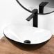 Умивальник Rea Royal mini black white накладний REA-U0538, Черный матовый