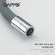 Смеситель для кухни на две воды Gappo G4398-30 с гибким изливом, серый/хром, Каппучино