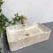 Умывальник (раковина) VBI ARABBA M BEIGE STONE MATT накладной, Бежевый