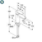 Смеситель для умывальника Kludi Pure&Solid 342920575, Хром