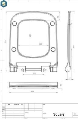 Сиденье для унитаза Koller Pool Kvadro Soft Close DSSQC9BF, Белый