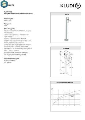 Підлоговий змішувач для ванни Kludi Bozz 385900576