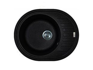 Кухонная мойка Adamant Ovum 615x495x200 чёрный металлик 000008391, Черный/золото