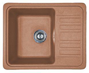 Кухонная мойка Adamant Small 570x455x180 terra-cotta 441223, Цемент матовый