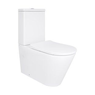 Унитаз напольный Qtap Vlasta Ultra Quiet безободковый с сиденьем Soft-close White QT28228300W, Белый