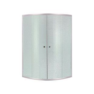 Душова кабіна Lidz Latwa SC90x90.SAT.HIGH.FR, скло Frost 4 мм без піддона, Хром матовий, Універсальна, матовий
