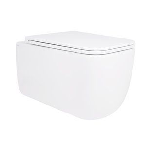 Унітаз підвісний Qtap Gemini безободковий з сидінням Soft-close QT2533076EUQW, Білий