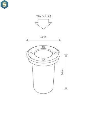 Світильник вуличний Nowodvorski 9554 Paoli GU10 1x10W IP67 Silver