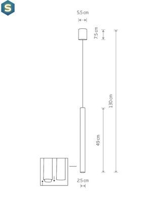 Підвісний світильник Nowodvorski 8798 Laser 490 G9 1x10W IP20 Gold