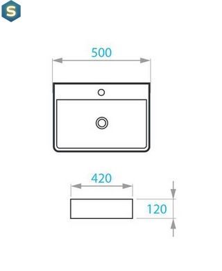 Умивальник Koller Pool Kvadro 50x42 KR-0500M-WB, Білий