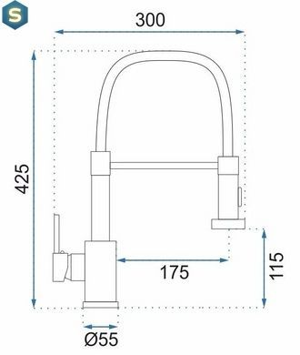 Змішувач для кухні Rea Colin black REA-B4820, Черный матовый