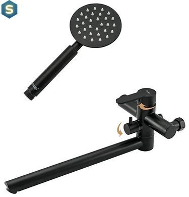 Смеситель для ванны Frap F22801-6, черный, Черный матовый