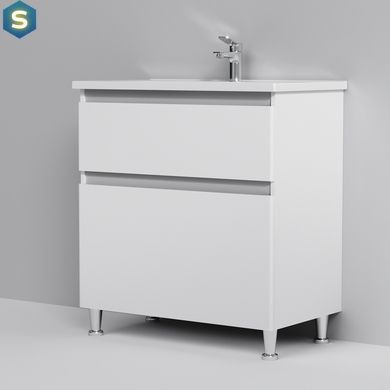Тумба з умивальником Am.Pm X-Joy підлогова 80 см 2 ящики білий M85-FSX0802-WC0802WG38, Білий