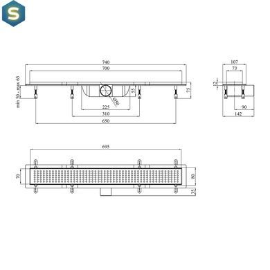 Трап лінійний Kroner KRP Harz L70 L&ouml;cher CV029583