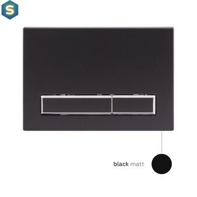 Набор Qtap инсталляция 3 в 1 Nest QT0133M425 с панелью смыва линейной QT0111M08V1091MB + унитаз с сиденьем Swan QT16335178W, Белый