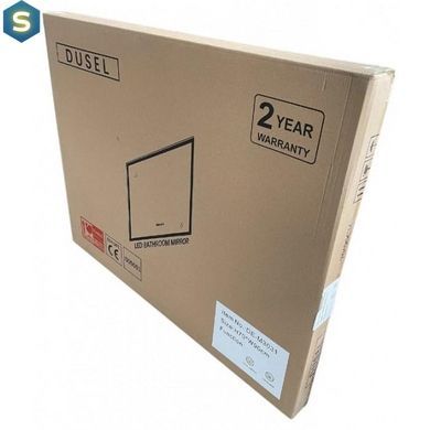 Дзеркало Dusel DE-M3051 75x100 см з годинником і Bluetooth, Білий