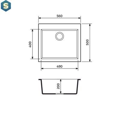 Кухонна мийка Adamant Univer 560x500x200 Бежевий ivory 000000625, Бежевий