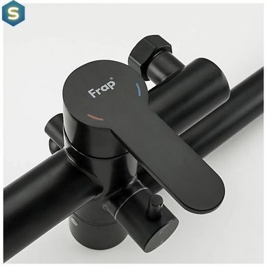 Смеситель для ванны Frap F22801-6, черный, Черный матовый