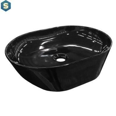Умивальник Volle Amadeus 50x38 13-01-06Black, Чорний/золото