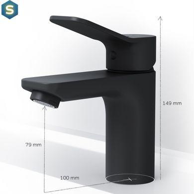 Змішувач для умивальника Am.Pm X-Joy black F85A02122, Черный матовый