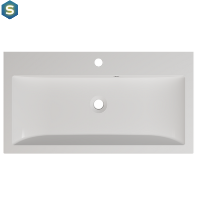 Раковина матовая врезная Amidicon Lagune Slim 80 792x425 из литого камня LAGUNE SLIM_80_MAT, Белый