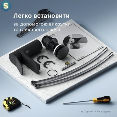 Змішувач для умивальника Am.Pm X-Joy black F85A02122, Черный матовый