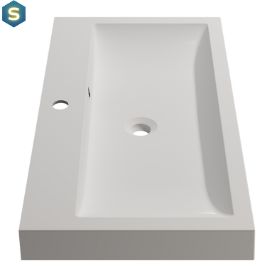 Раковина матовая врезная Amidicon Lagune Slim 80 792x425 из литого камня LAGUNE SLIM_80_MAT, Белый