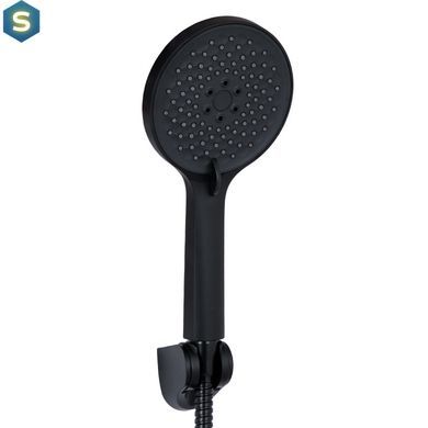 Смеситель для ванны Qtap Taurus с длинным поворотным изливом (c душевым гарнитуром) QTTAU260BLM45664 Black matt, Черный матовый