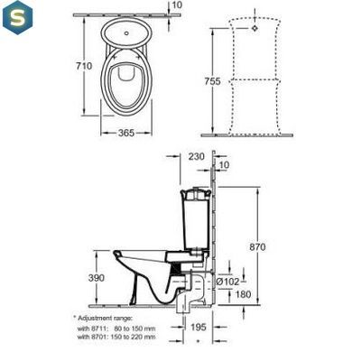 Бачок для унитаза Villeroy&Boch Amadea 779511R2, Белый