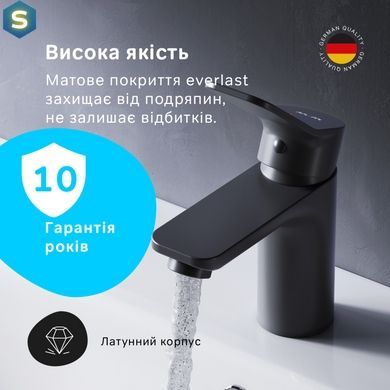 Змішувач для умивальника Am.Pm X-Joy black F85A02122, Черный матовый