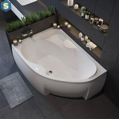 Ванна акриловая Koller Pool Montana 160 P + сифон + ножки MONTANA160X105R+WBW0001+B70CМMA-57, Белый
