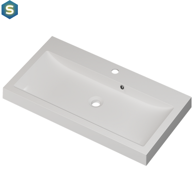 Раковина матовая врезная Amidicon Lagune Slim 80 792x425 из литого камня LAGUNE SLIM_80_MAT, Белый