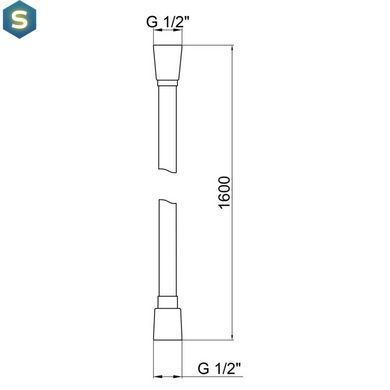 Шланг для душу Kroner KRM - C607 Anti-Twist 160 см, Хром