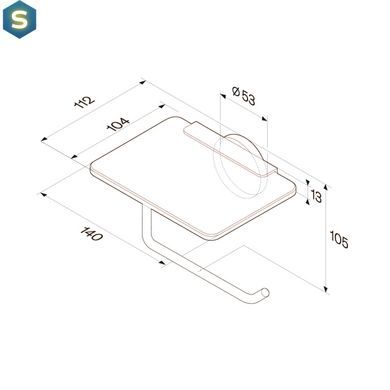 Тримач туалетного паперу з полицею Am.Pm X-Joy хром A85A341500, Хром