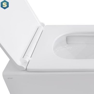 Унітаз підвісний Qtap Gemini безободковий з сидінням Soft-close QT2533076EUQW, Білий
