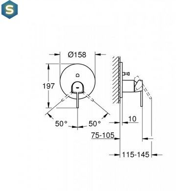 Смеситель скрытого монтажа Grohe Plus 24060003